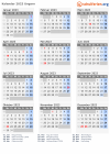 Kalender 2023 mit Ferien und Feiertagen Ungarn