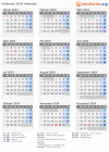Kalender 2024 mit Ferien und Feiertagen Albanien
