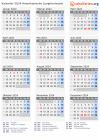 Kalender  mit Ferien und Feiertagen Amerikanische Jungferninseln