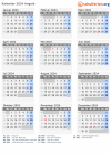 Kalender  mit Ferien und Feiertagen Angola