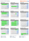 Kalender 2024 mit Ferien und Feiertagen Flandern