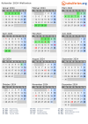 Kalender 2024 mit Ferien und Feiertagen Wallonien