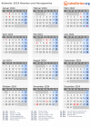 Kalender 2024 mit Ferien und Feiertagen Bosnien und Herzegowina