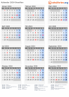 Kalender  mit Ferien und Feiertagen Brasilien