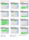 Kalender 2024 mit Ferien und Feiertagen Bremen