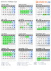 Kalender 2024 mit Ferien und Feiertagen Sachsen