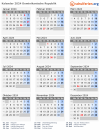 Kalender  mit Ferien und Feiertagen Dominikanische Republik