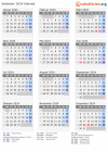 Kalender  mit Ferien und Feiertagen Estland