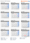 Kalender  mit Ferien und Feiertagen Finnland