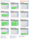 Kalender 2024 mit Ferien und Feiertagen Besançon