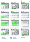 Kalender 2024 mit Ferien und Feiertagen Nancy-Metz