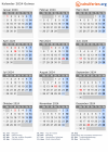 Kalender 2024 mit Ferien und Feiertagen Guinea