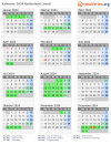 Kalender 2024 mit Ferien und Feiertagen Gelderland (nord)