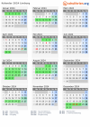 Kalender 2024 mit Ferien und Feiertagen Limburg