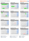 Kalender 2024 mit Ferien und Feiertagen Aostatal