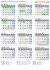 Kalender 2024 mit Ferien und Feiertagen Friaul-Julisch Venetien