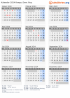 Kalender 2024 mit Ferien und Feiertagen Kongo, Dem. Rep.