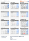 Kalender  mit Ferien und Feiertagen Kroatien