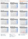 Kalender 2024 mit Ferien und Feiertagen Lettland