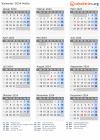 Kalender 2024 mit Ferien und Feiertagen Malta