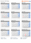 Kalender  mit Ferien und Feiertagen Niger