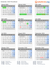 Kalender 2024 mit Ferien und Feiertagen Nordland