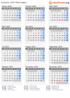 Kalender 2024 mit Ferien und Feiertagen West-Agder