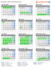 Kalender 2024 mit Ferien und Feiertagen Oberösterreich