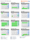 Kalender 2024 mit Ferien und Feiertagen Steiermark