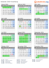 Kalender 2024 mit Ferien und Feiertagen Vorarlberg