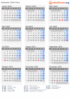 Kalender 2024 mit Ferien und Feiertagen Peru