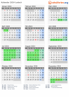 Kalender 2024 mit Ferien und Feiertagen Lodsch