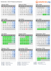 Kalender 2024 mit Ferien und Feiertagen Niederschlesien