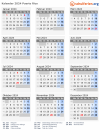 Kalender 2024 mit Ferien und Feiertagen Puerto Rico