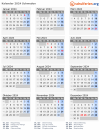 Kalender 2024 mit Ferien und Feiertagen Schweden