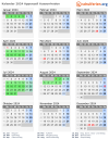 Kalender 2024 mit Ferien und Feiertagen Appenzell Ausserrhoden