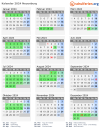 Kalender 2024 mit Ferien und Feiertagen Neuenburg