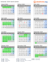 Kalender 2024 mit Ferien und Feiertagen Sankt Gallen