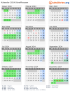 Kalender 2024 mit Ferien und Feiertagen Schaffhausen