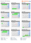 Kalender 2024 mit Ferien und Feiertagen Schwyz