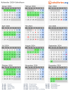 Kalender 2024 mit Ferien und Feiertagen Solothurn