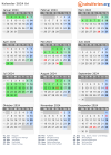 Kalender 2024 mit Ferien und Feiertagen Uri