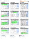 Kalender 2024 mit Ferien und Feiertagen Zürich