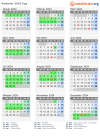 Kalender 2024 mit Ferien und Feiertagen Zug