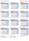 Kalender 2024 mit Ferien und Feiertagen Syrien
