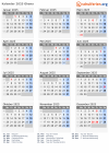 Kalender 2025 mit Ferien und Feiertagen Ghana