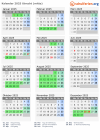 Kalender 2025 mit Ferien und Feiertagen Utrecht (mitte)