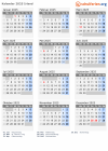 Kalender 2025 mit Ferien und Feiertagen Irland