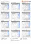 Kalender 2025 mit Ferien und Feiertagen Jemen