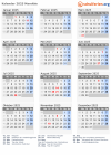 Kalender 2025 mit Ferien und Feiertagen Marokko